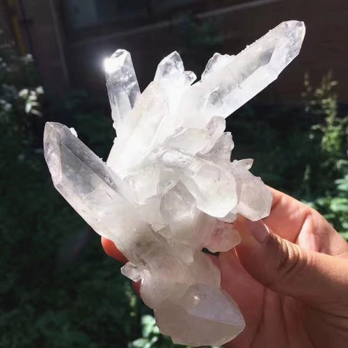 Natural Crystal Clear Quartz Cluster