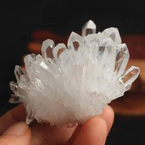 Natural Crystal Clear Quartz Cluster